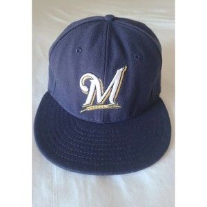 Milwaukee Brewers MIL MLB Authentic New Era 59FIFTY Fitted Cap 7 1/8 - 5950 Hat